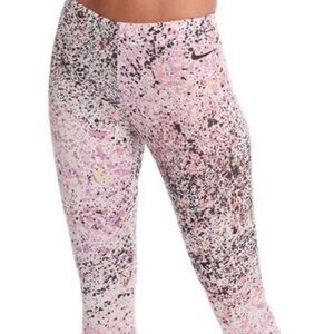 Nike Vintage Y2K 90’s Splatter Paint Style Capri Leggings Yoga Pants Size S